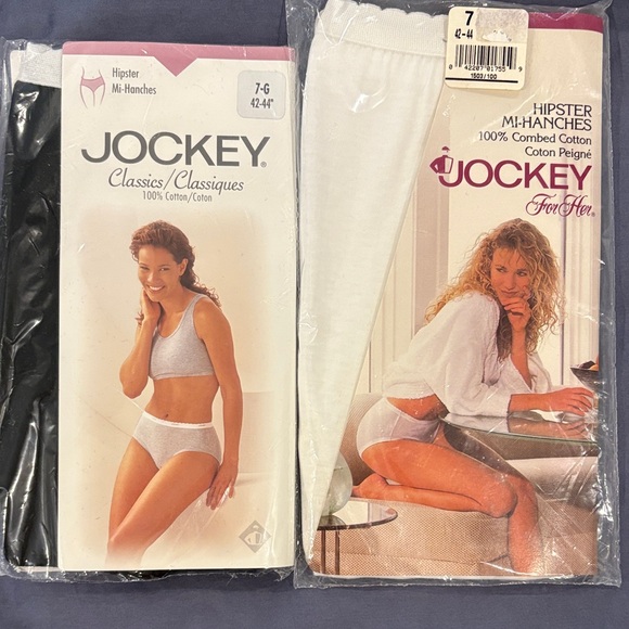 Jockey Elance Hipsters 3-Pack: pack 1:peach, pink, white. Pack2: grays, black - Picture 3 of 4
